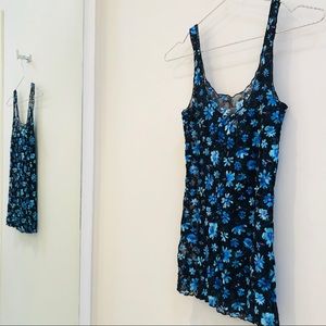 Free People Vivid Floral Lace Tank Sz Small